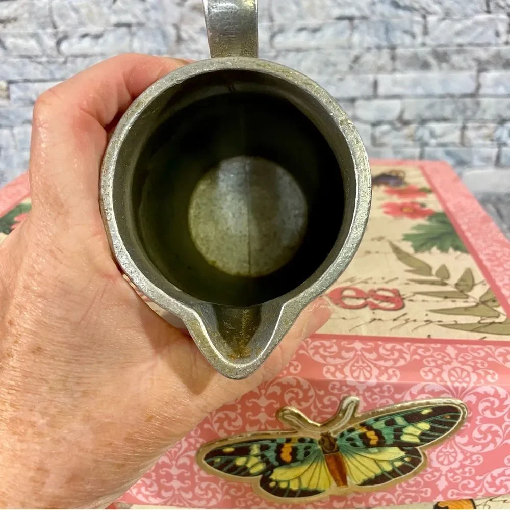 Vintage 1970s Pewter Creamer Colonial Style